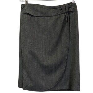 Cato Gray Wrap A-Line Skirt
